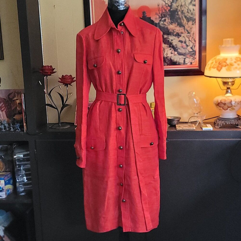 Jean lois Sherrer Midi button up dress